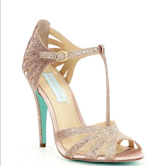 betsey johnson rose gold shoes